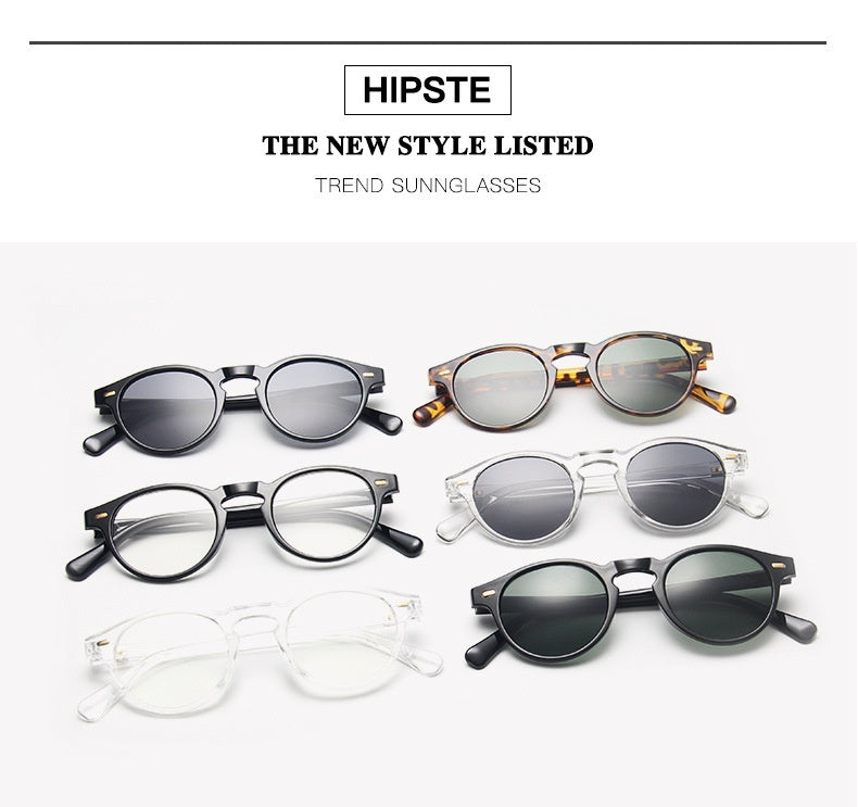 Herren Retro Mitin Small Frame Leopard Farbe Mode Sonnenbrille
