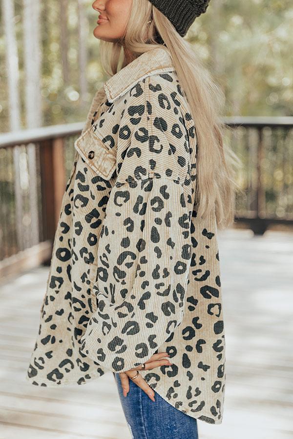 New Casual Leopard Print Coat For Women