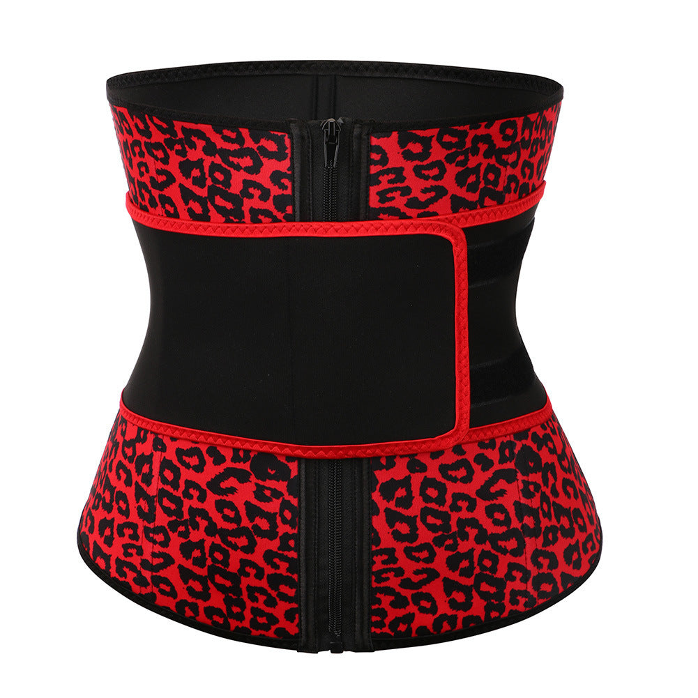 Leopard print belt corset