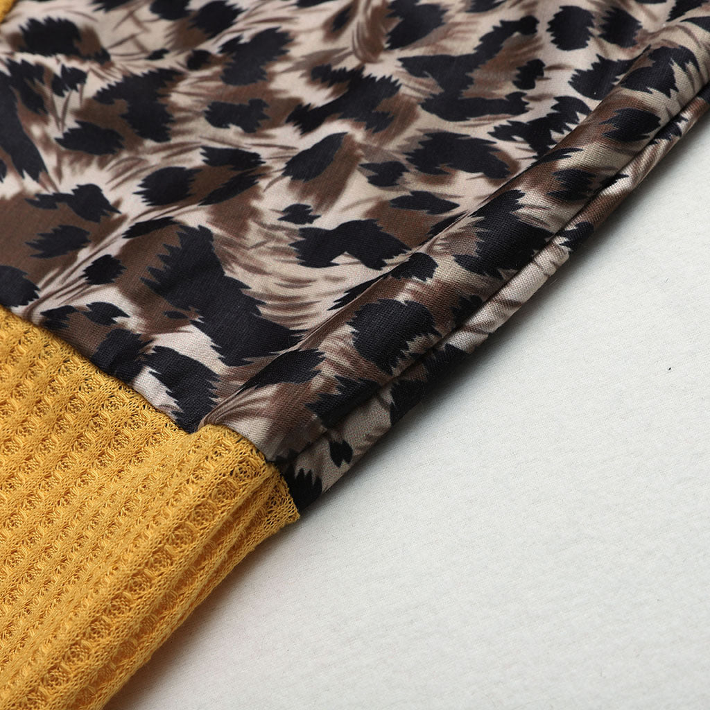 Leopard-print casual sweater