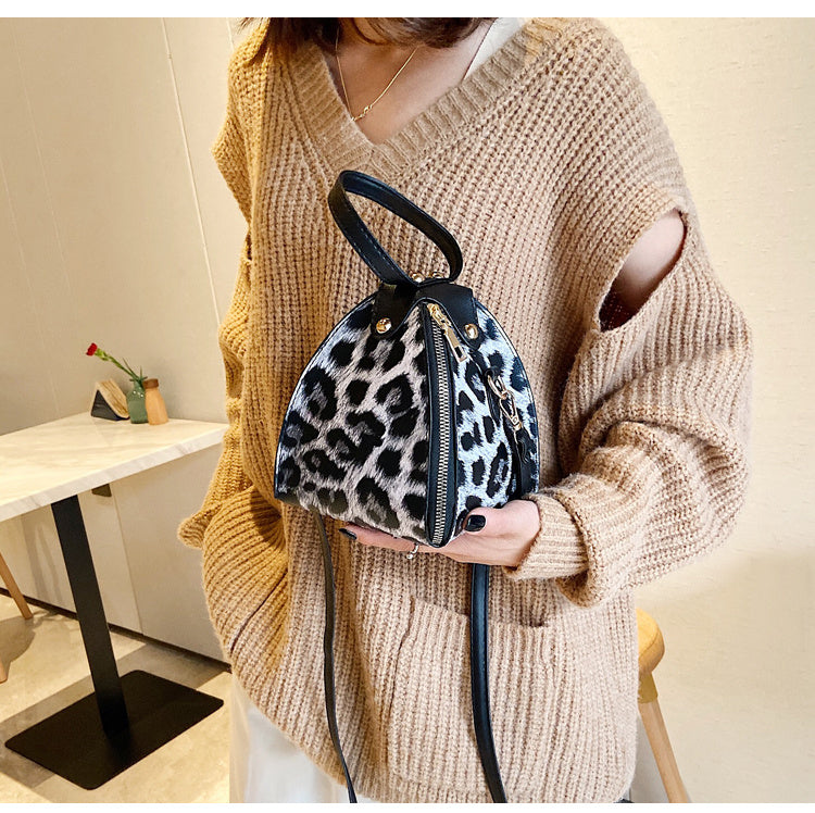 Leopardenmuster Dreieckstasche Handtasche