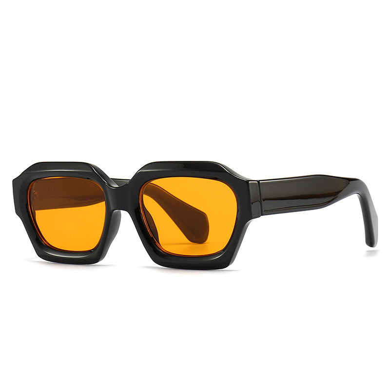Europäische und amerikanische unregelmäßige Polygon Trend Straße Snap Sonnenbrillen modernen Charme Retro-Sonnenbrillen