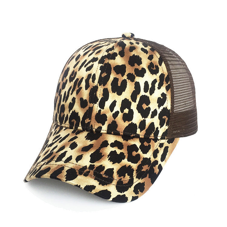 Damen Mode Leopard Print Baseballmütze