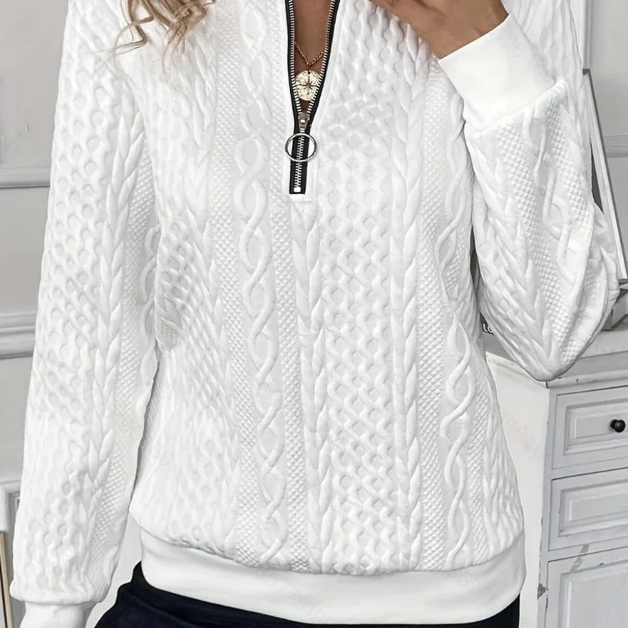Modischer Pullover mit Reißverschluss für Komfort und Stil