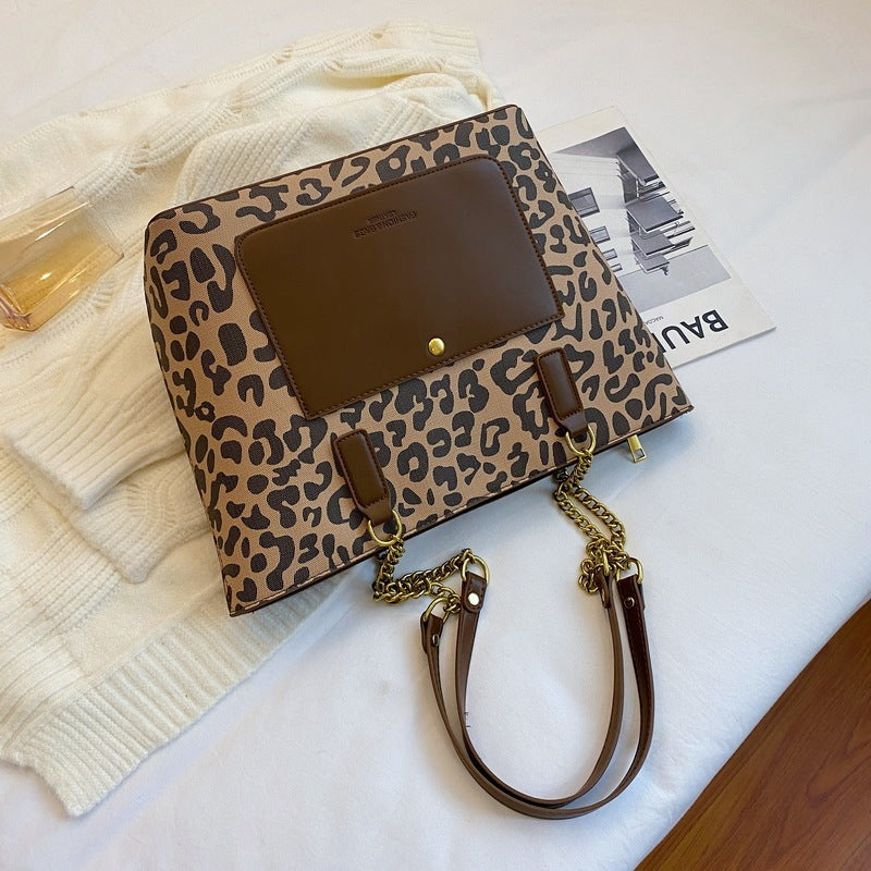 Leopardenmuster Herbst Schulter Achsel Tasche