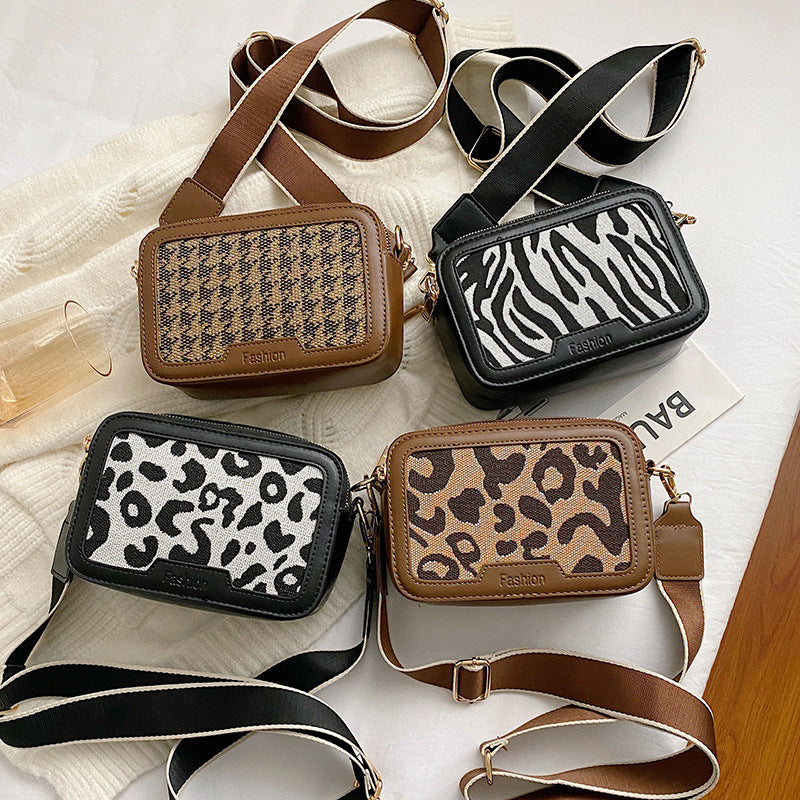 Damen Umhängetasche Leopard Print Messenger