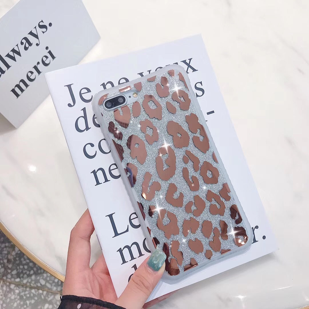 Galvanisierte Leopard Style Phone Case