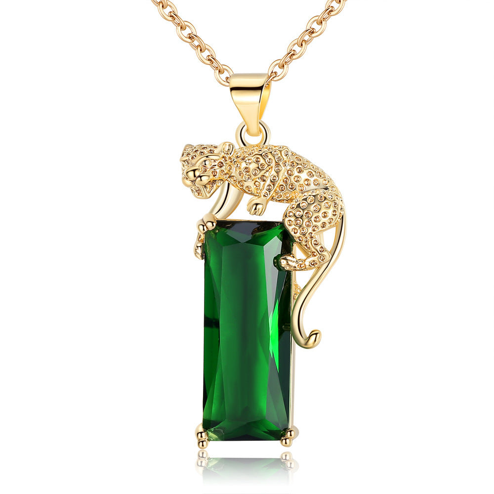 Gold Leopard Stye Pendant