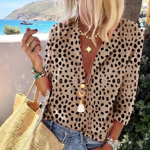 Women's Leopard Long Sleeve Shirt