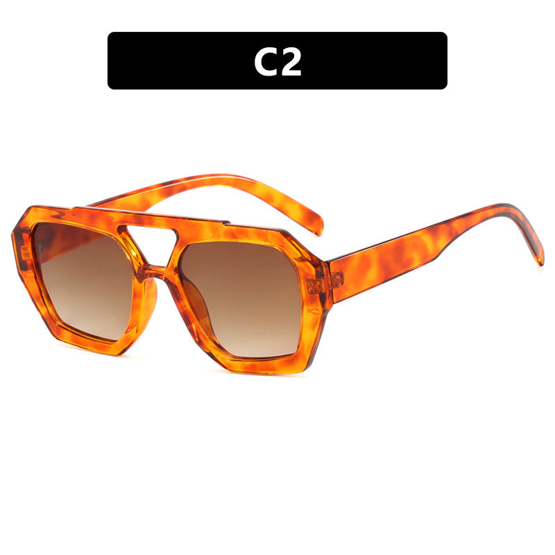 Ins Big Frame Leopard Sonnenbrille Sommer Sonnenschirm Strand Urlaub Brille