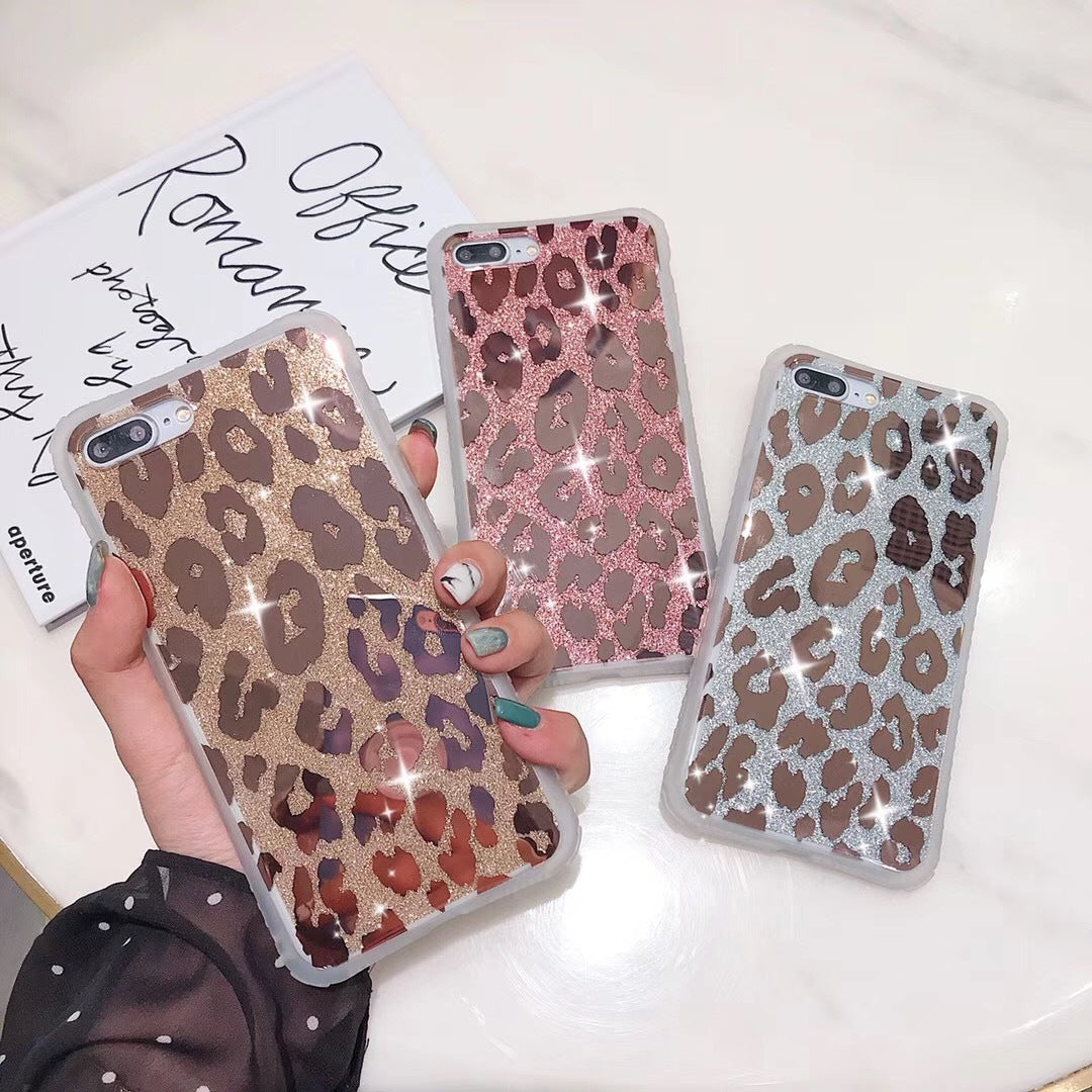 Galvanisierte Leopard Style Phone Case