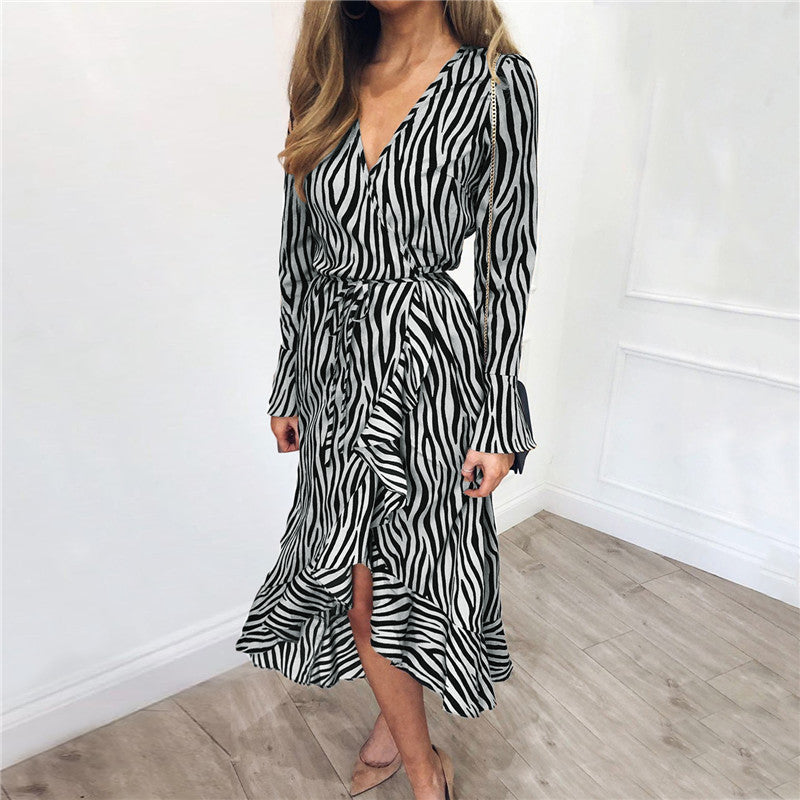 Leopardenmuster Damen Kleid Jumpsuit