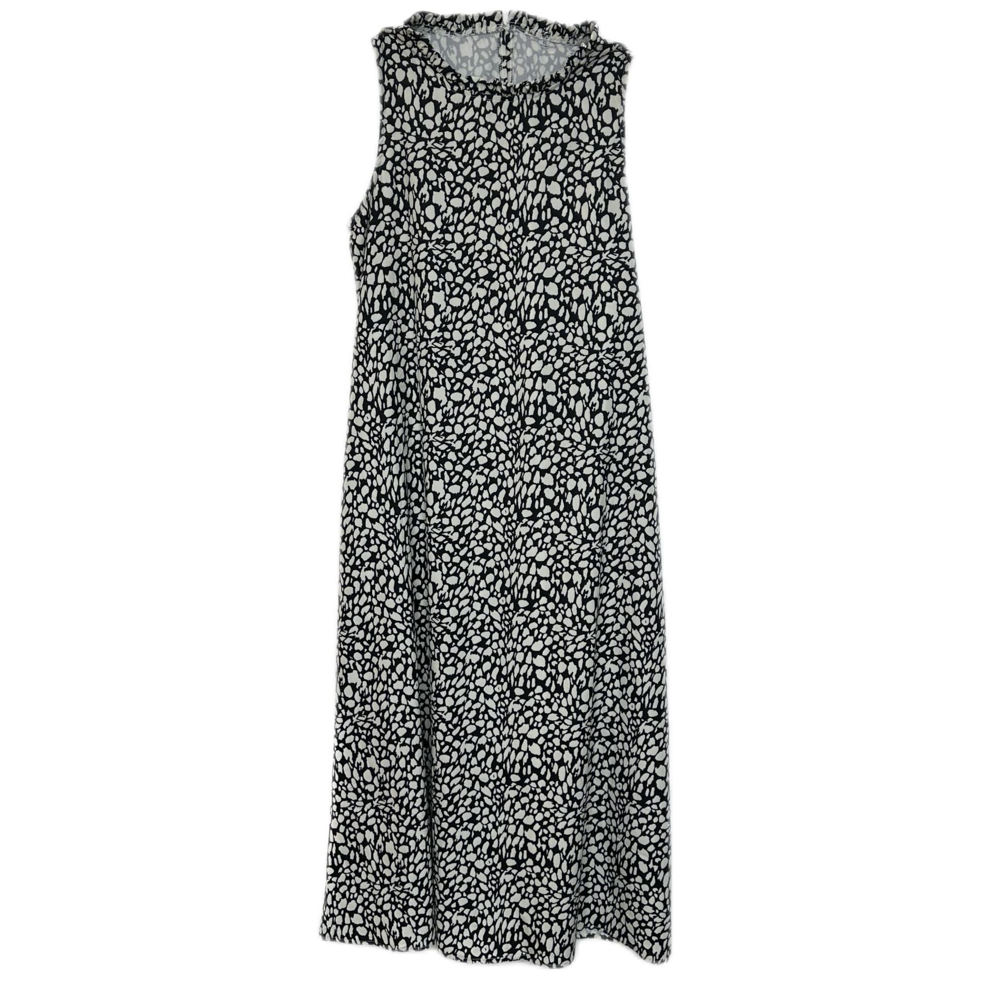 Minimalistisches Leopardenmuster Lässiges langes Kleid für Frauen