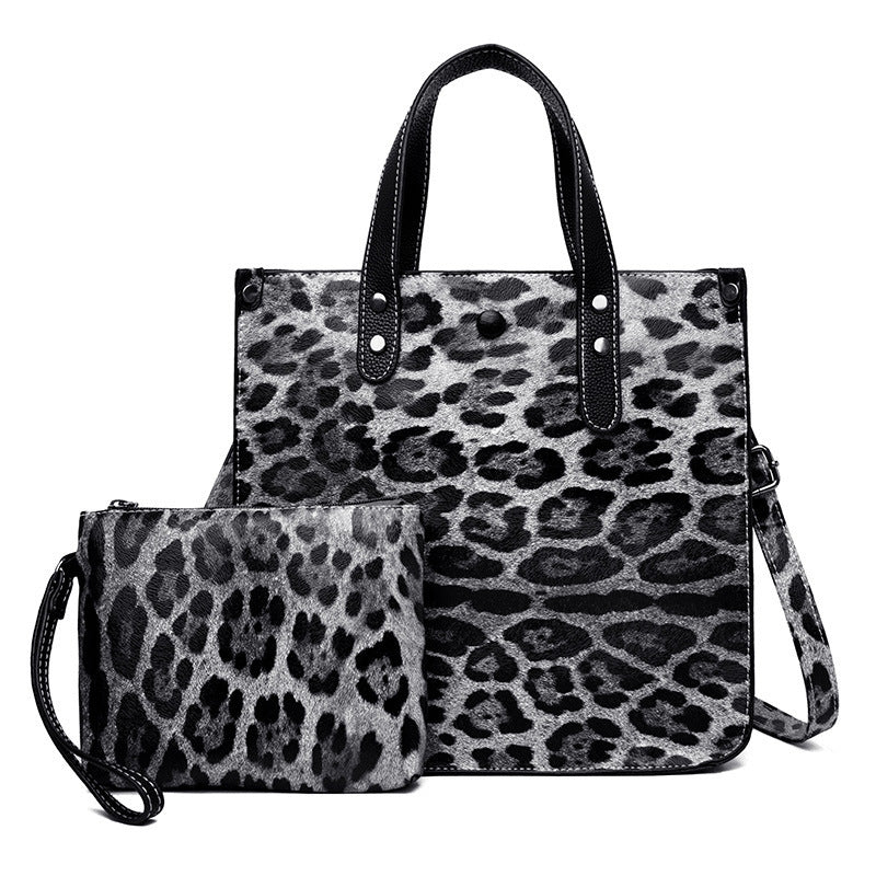 Neu Geometrische Leopardenmuster Mutter Tasche zweiteilige Set