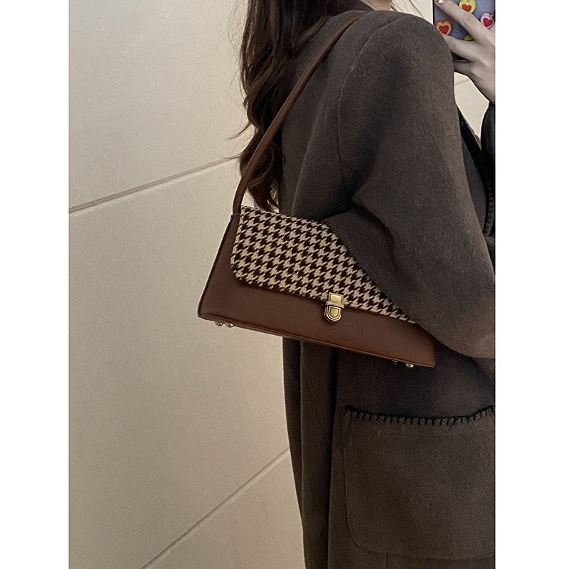 French Niche Damen Neue Mode Leopardenmuster Umhängetasche