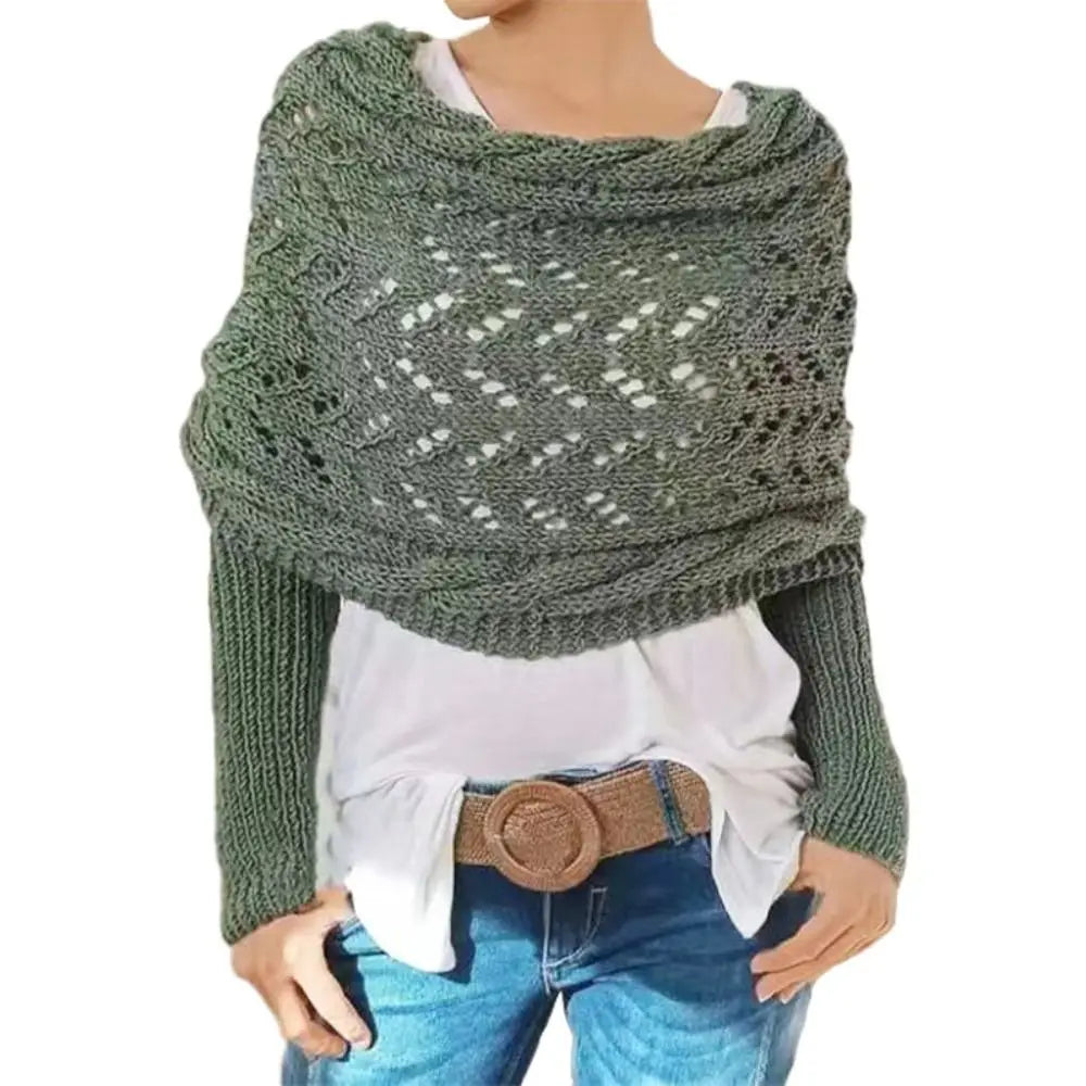 Gestrickter Zopfstrick Bolero für Frauen