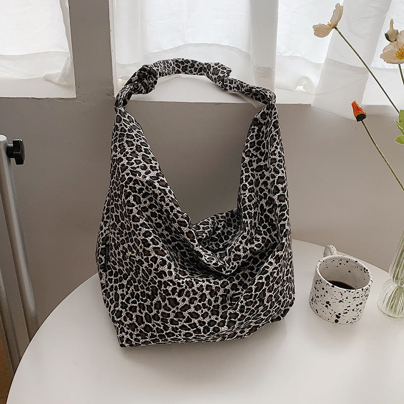 Großraumtasche mit Leopardenmuster Canvas-Tasche Damentasche