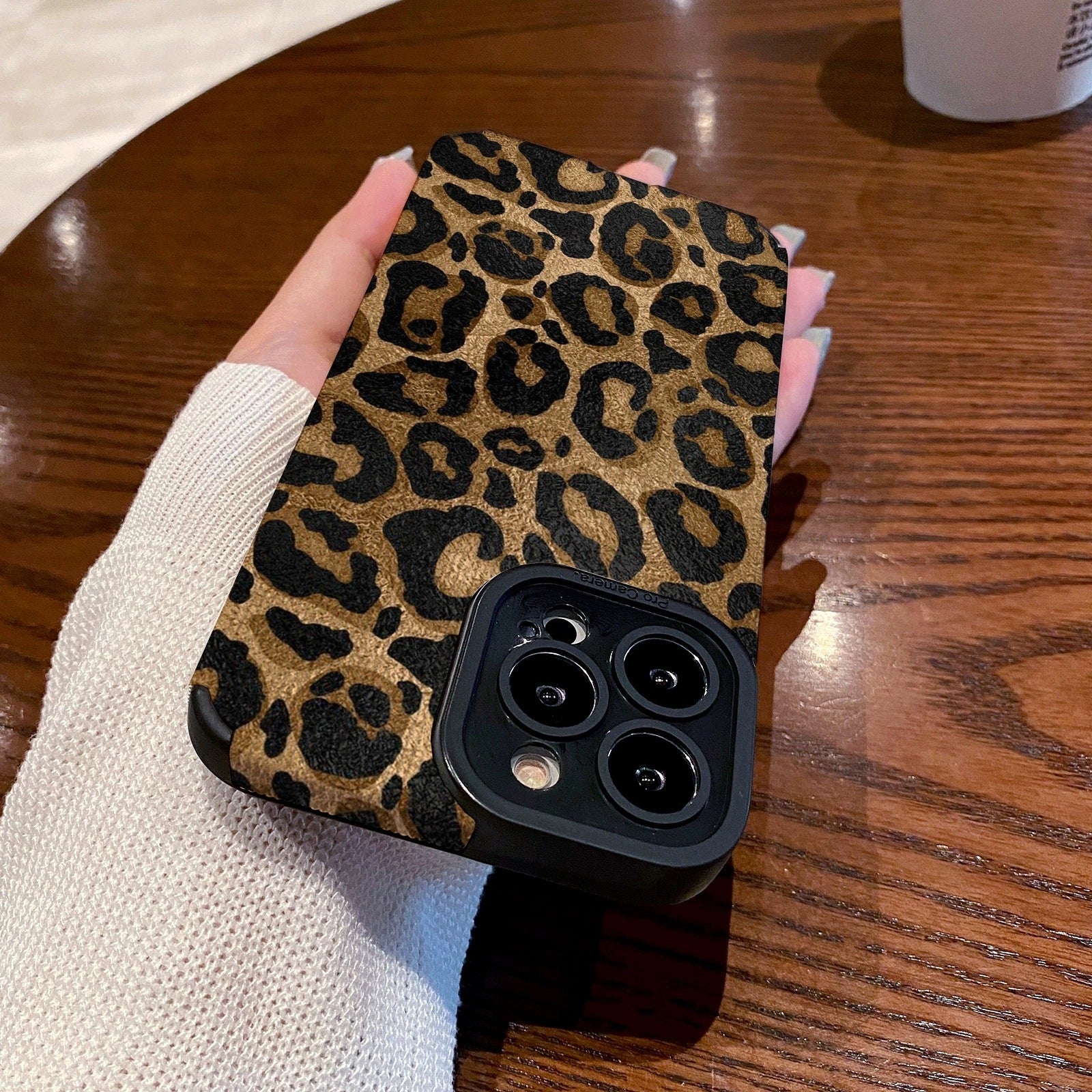 Cartoon Handyhülle All-inclusive Gold Leopard Print