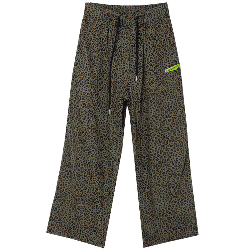 Leopard print casual pants