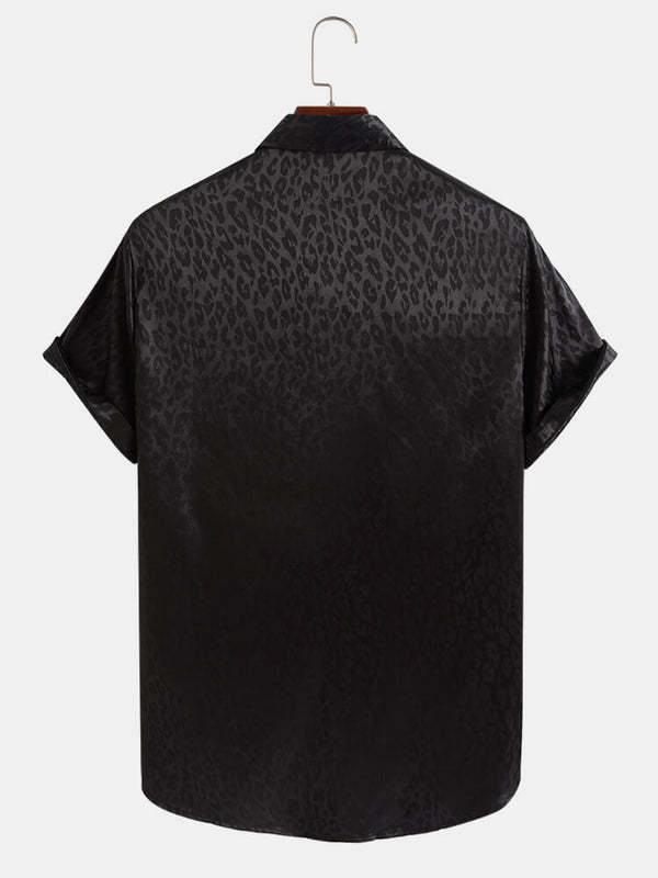 Holiday Jacquard-Hemd mit Leopardenmuster für Männer