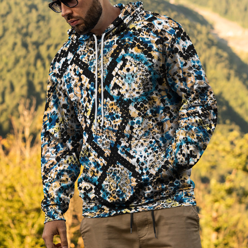 Herren Street Fashion Pullover mit Leopardenmuster