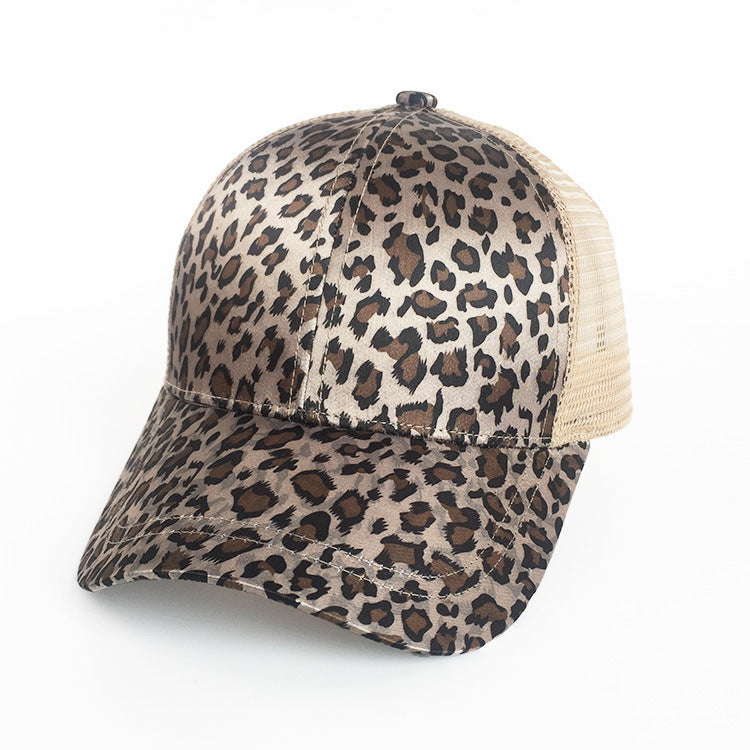 Damen Mode Leopard Print Baseballmütze