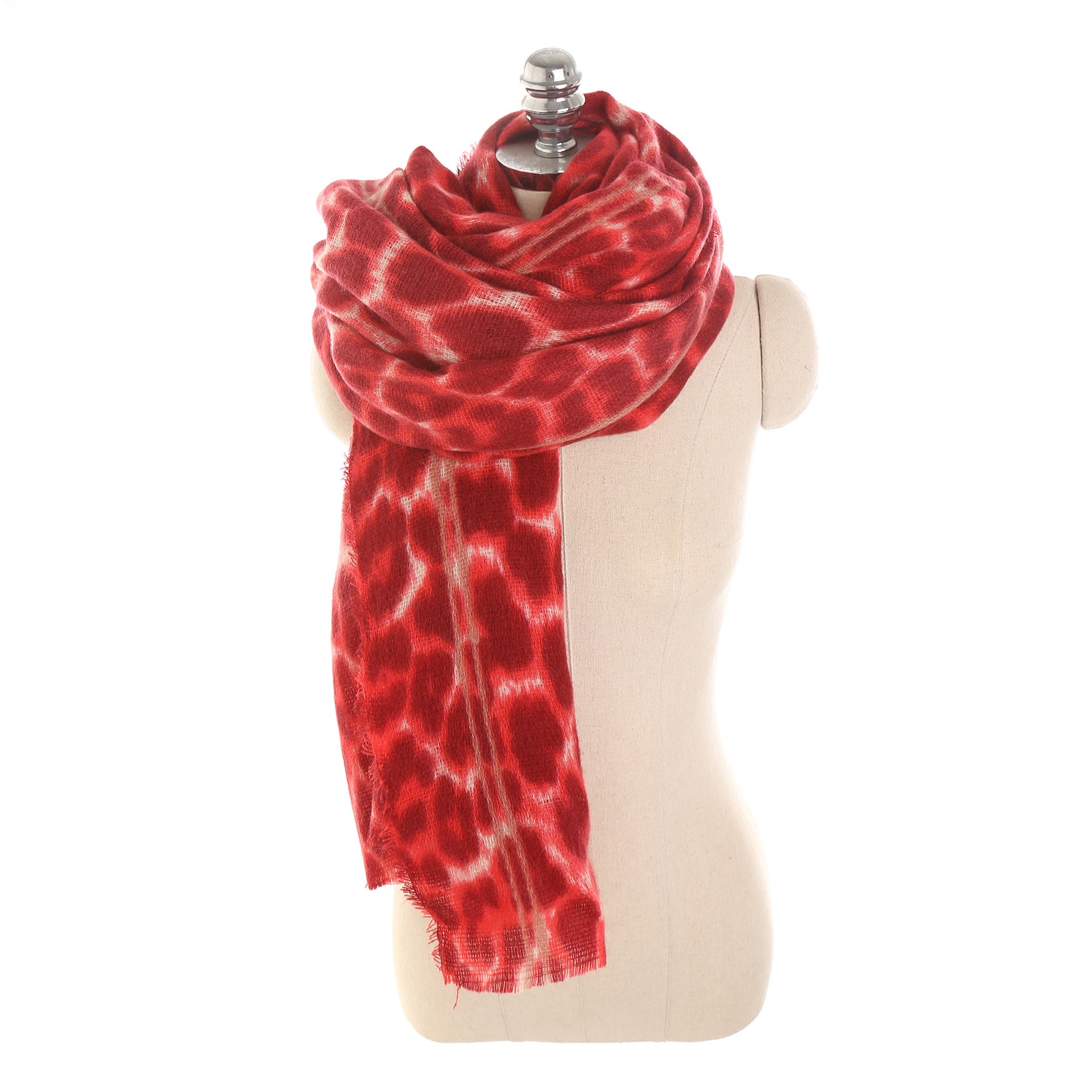 Leopard-print cashmere women's scarf shawl
