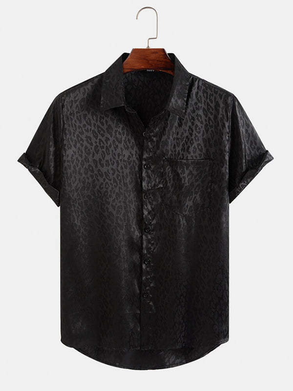 Holiday Jacquard-Hemd mit Leopardenmuster für Männer