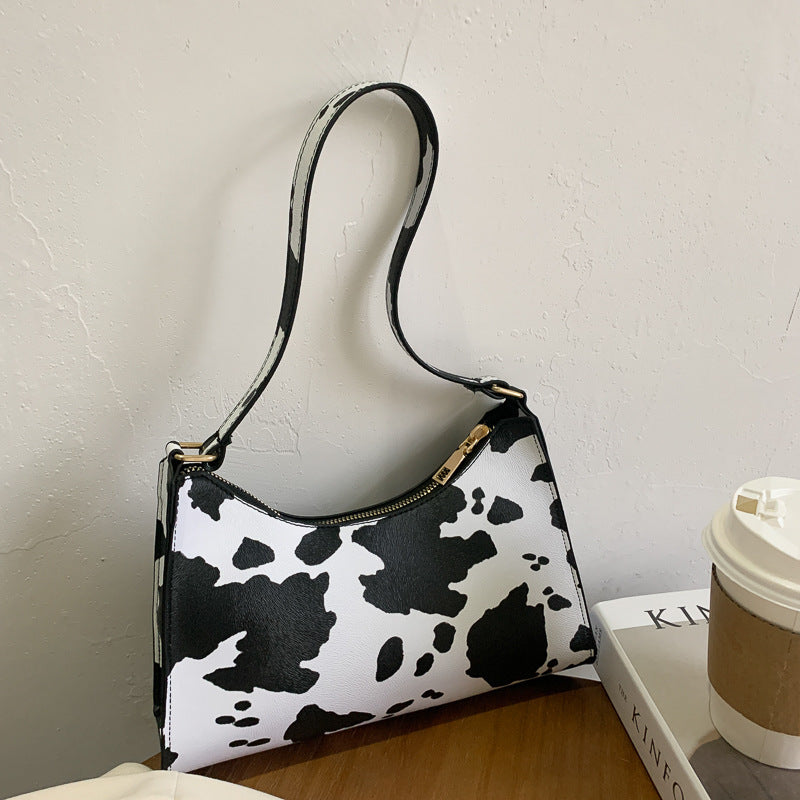 Modische, gestreifte, gepunktete Nischenhandtaschen, Unterarmtasche mit Leopardenmuster