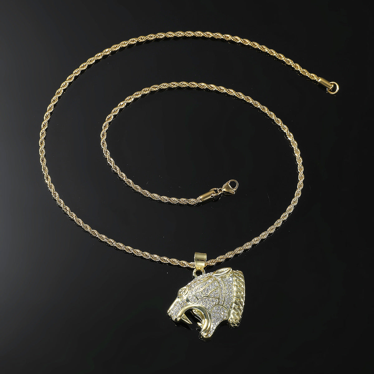Leopardenkopf Anhänger Halskette Herren Halskette Jewellery