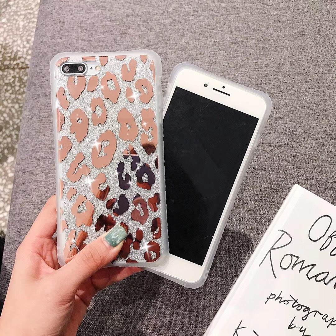Galvanisierte Leopard Style Phone Case