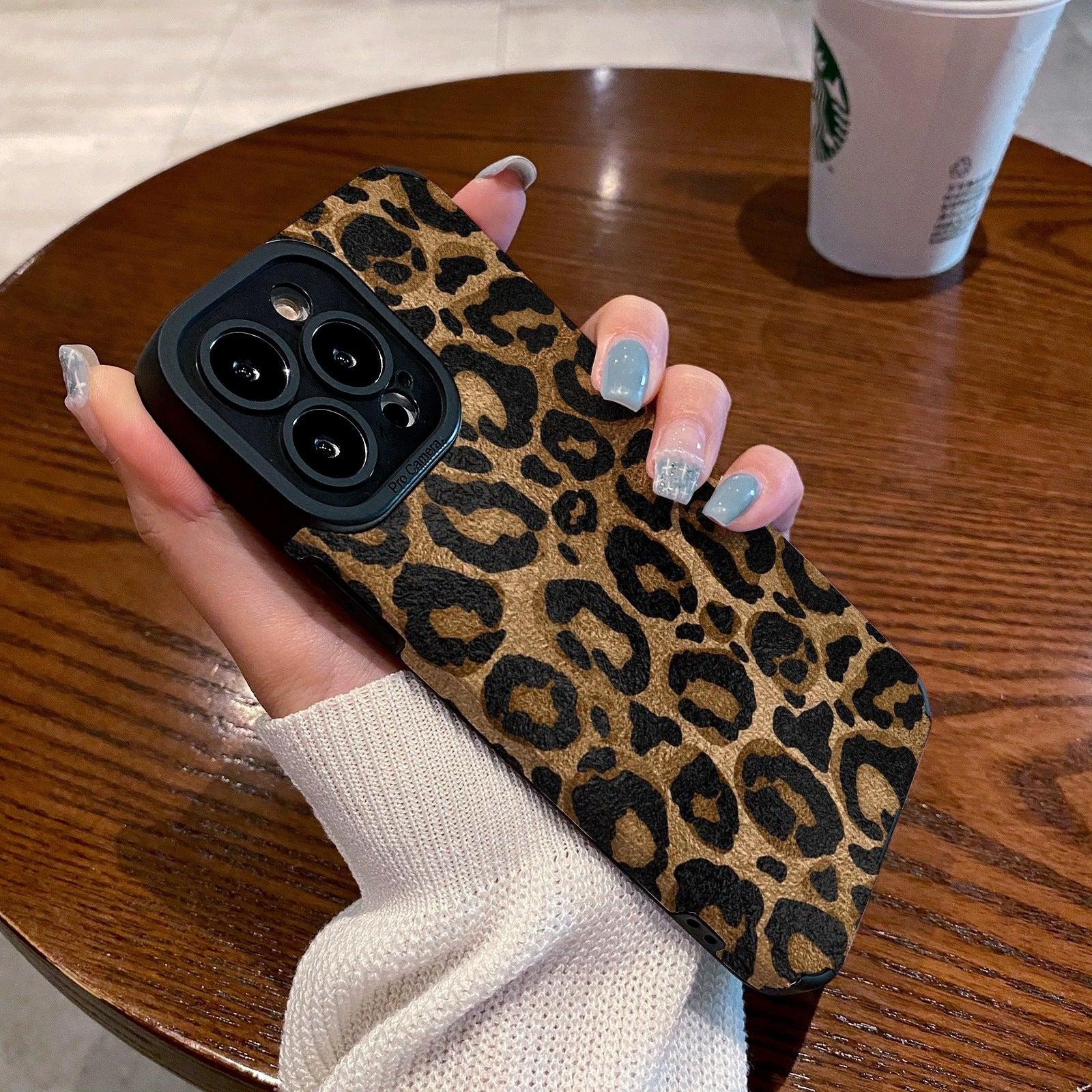 Cartoon Handyhülle All-inclusive Gold Leopard Print