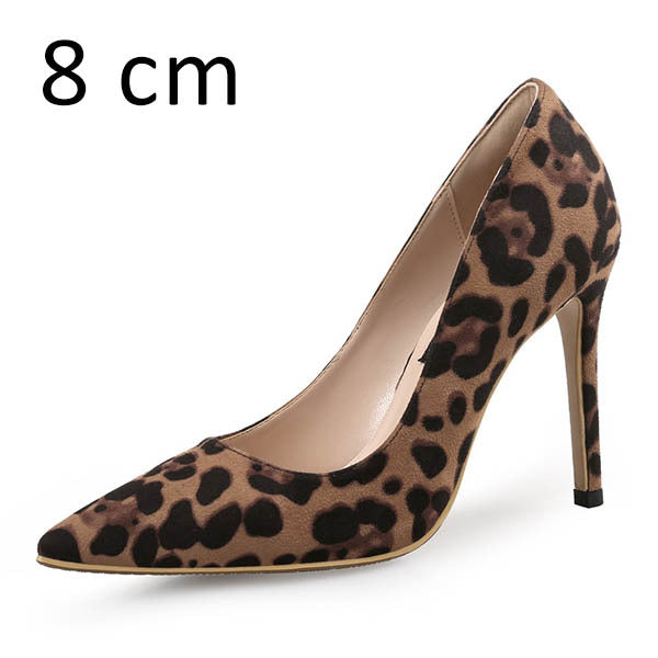 Leopardenmuster Spitze High Heels Stiletto Schuhe