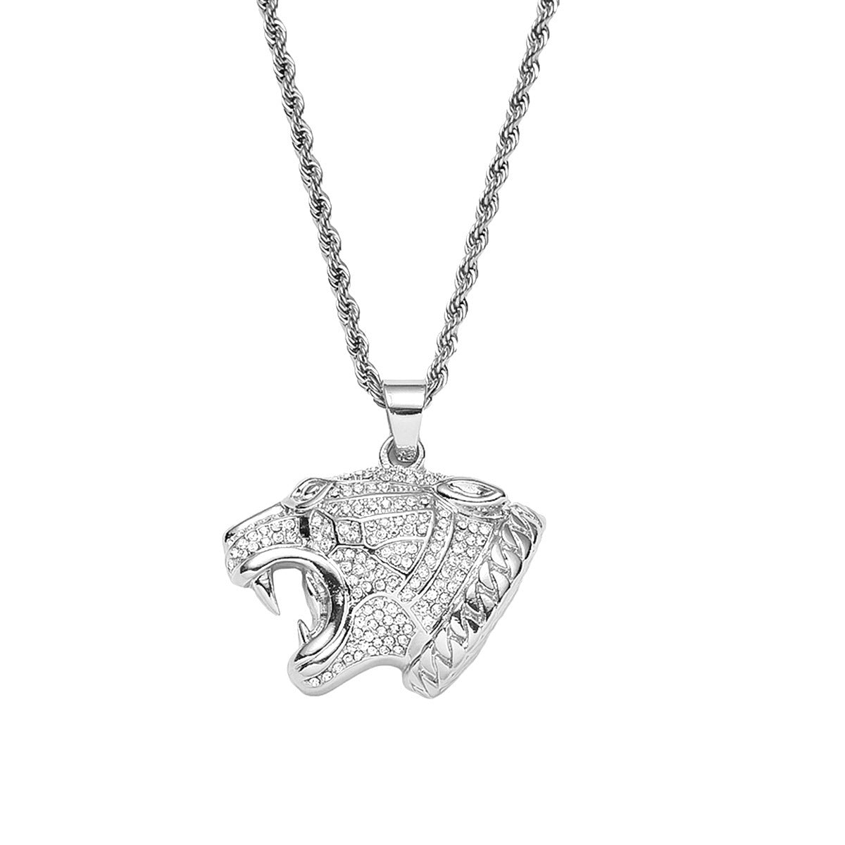 Leopardenkopf Anhänger Halskette Herren Halskette Jewellery