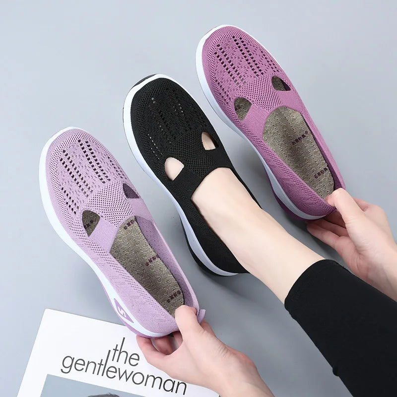Damen Anti-Rutsch Walking Woven Schuhe