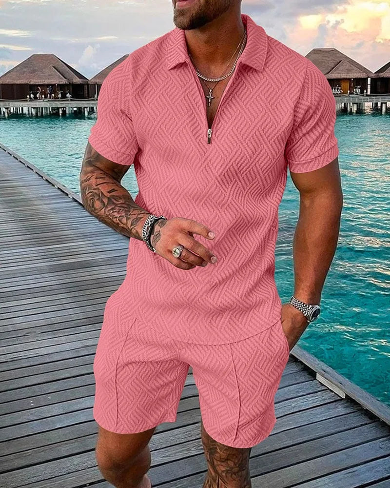 Bedrucktes POLO-Hemd-Set für Männer