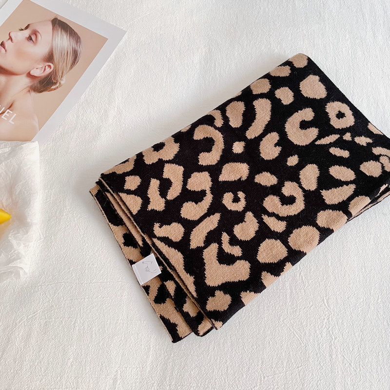Leopard Style Schal Vielseitig Warmhalten Frauen
