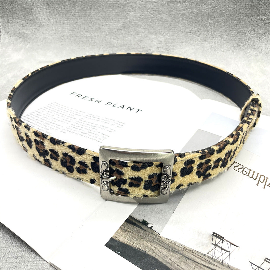 Leopard Print and Zebra Print Gürtel New Simple Style Taille