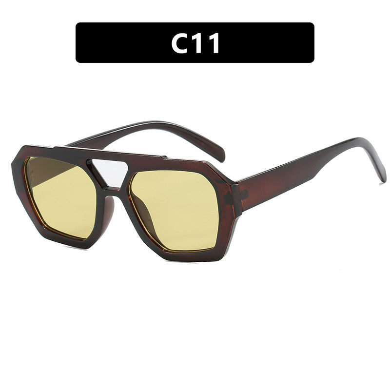 Ins Big Frame Leopard Sonnenbrille Sommer Sonnenschirm Strand Urlaub Brille