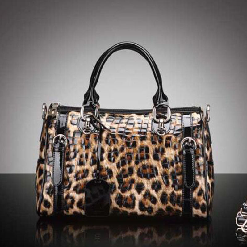 Handtasche mit Leopardenmuster, modisches All-Match-Leder, großes Fassungsvermögen, One-Shoulder