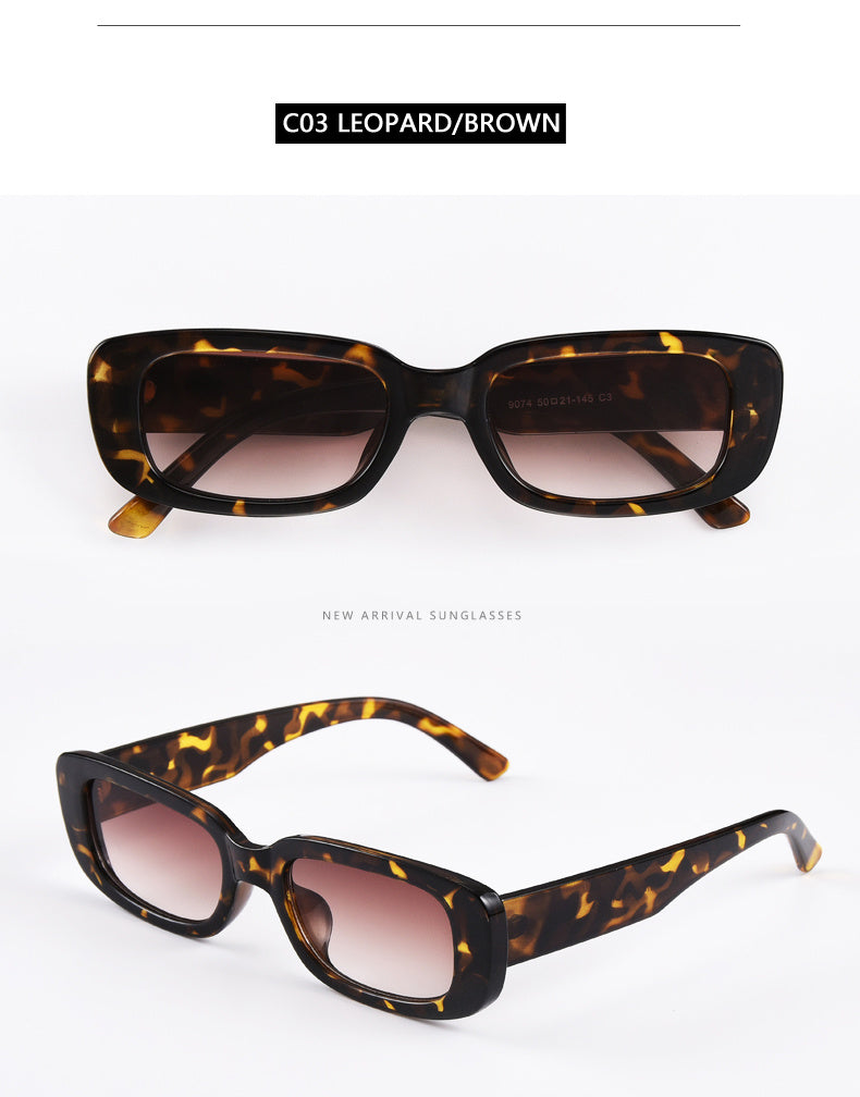 Quadratische Damen-Sonnenbrille mit kleinem Rahmen