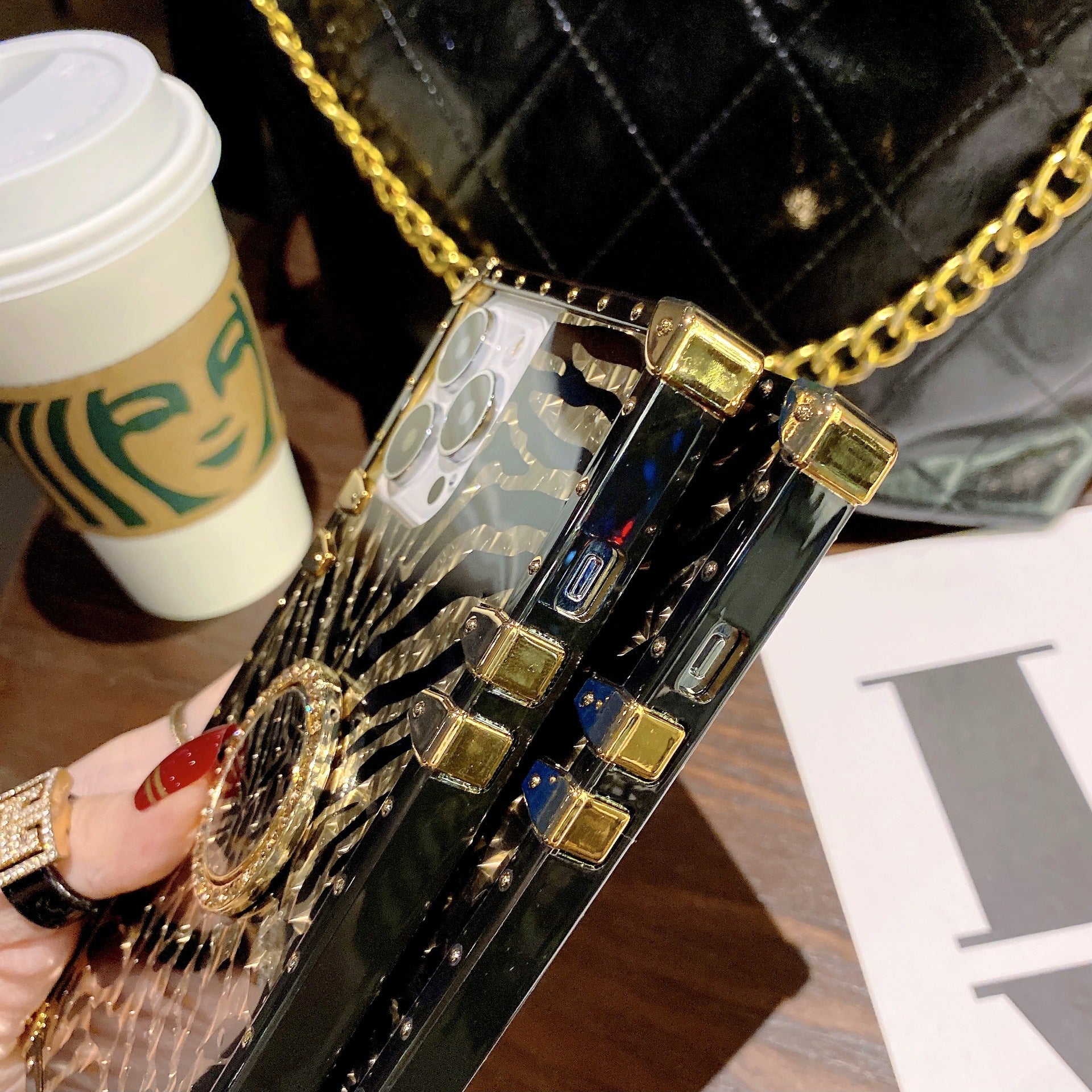 Bunte Mode Leopard Feder Telefon Fall