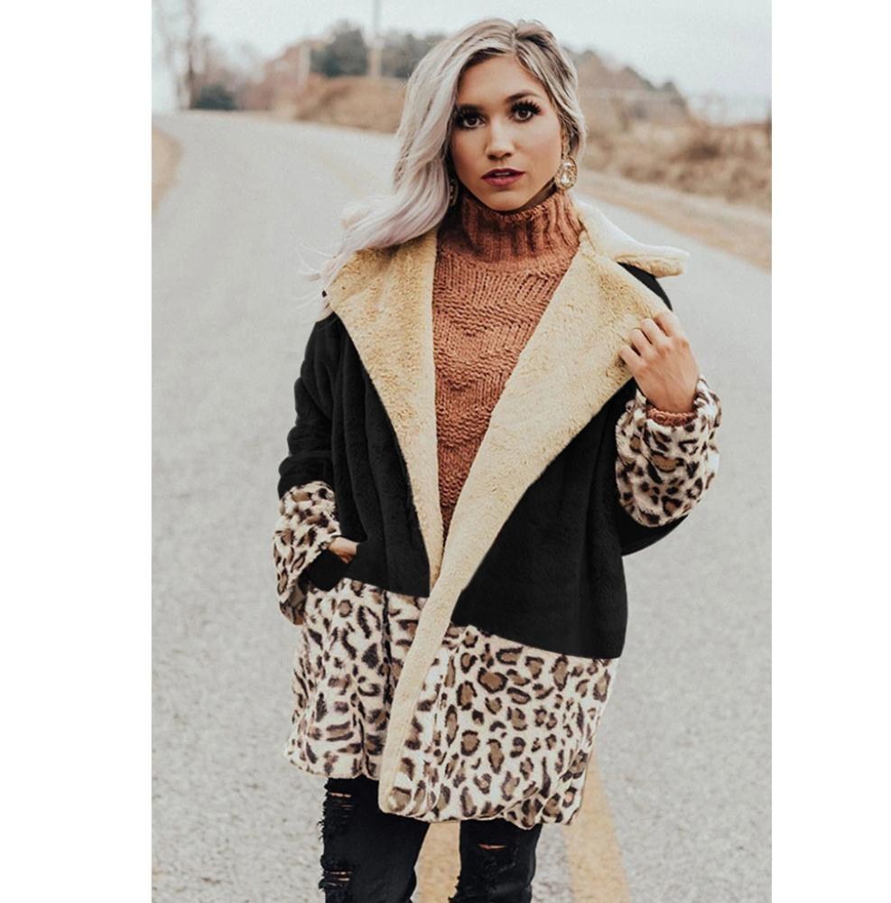 Leopard patchwork sweater