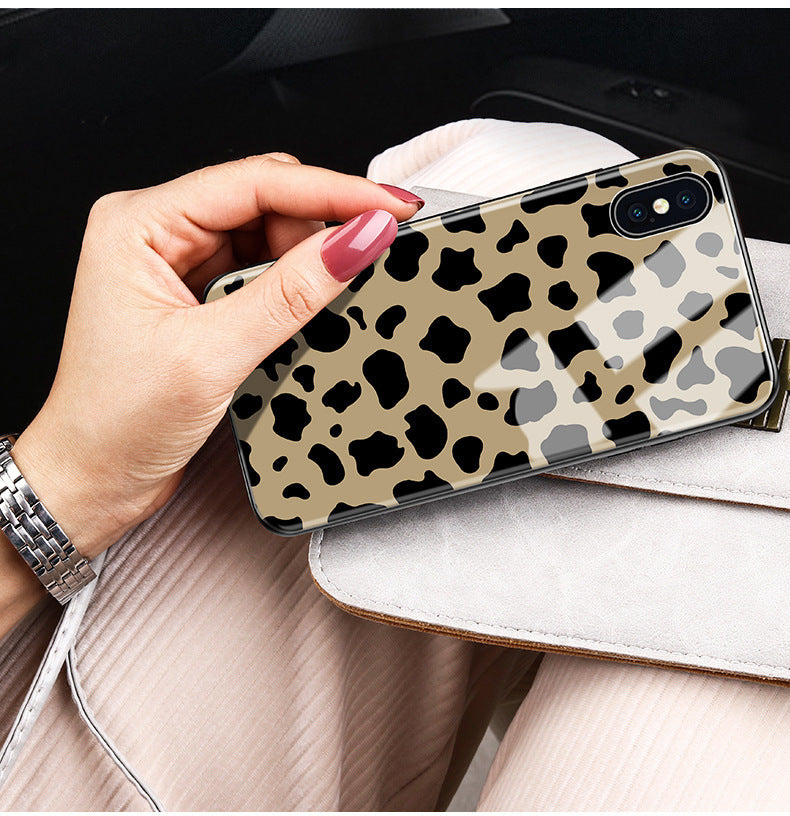 Leopard Style Glas Handytasche