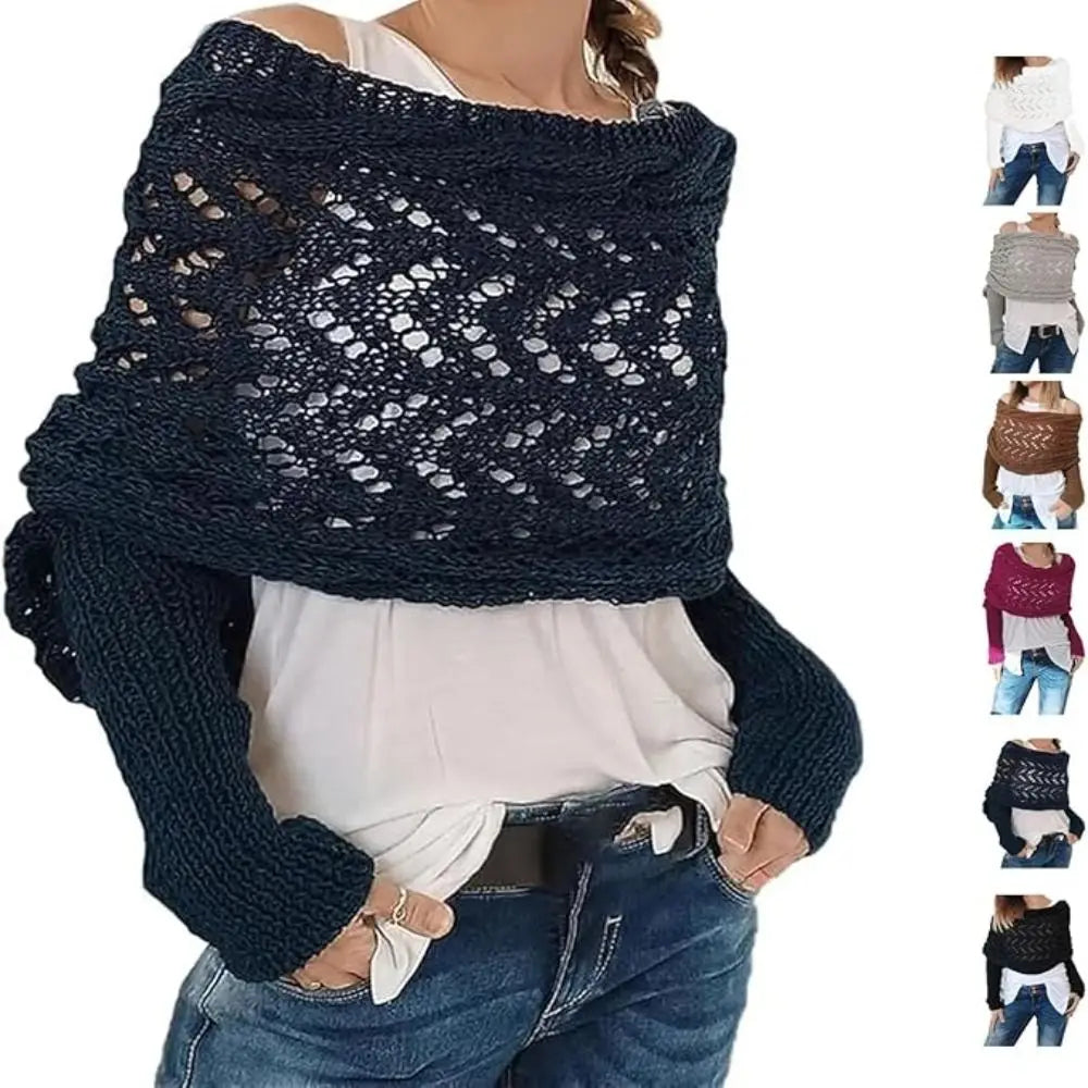 Gestrickter Zopfstrick Bolero für Frauen