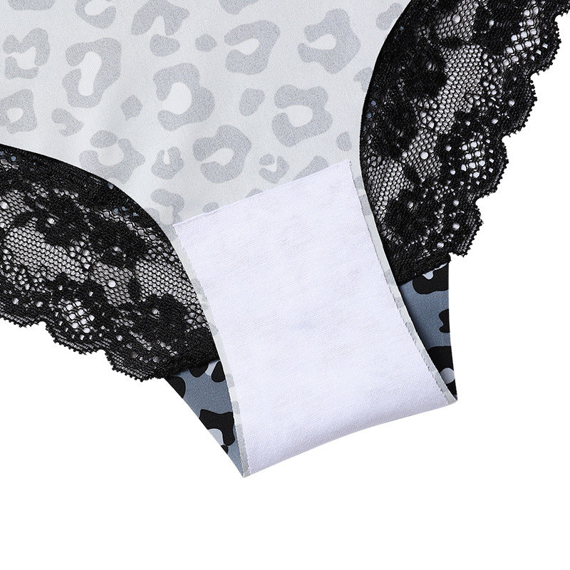 Ladies Lace Leopard Print Unterwäsche ohne Spuren