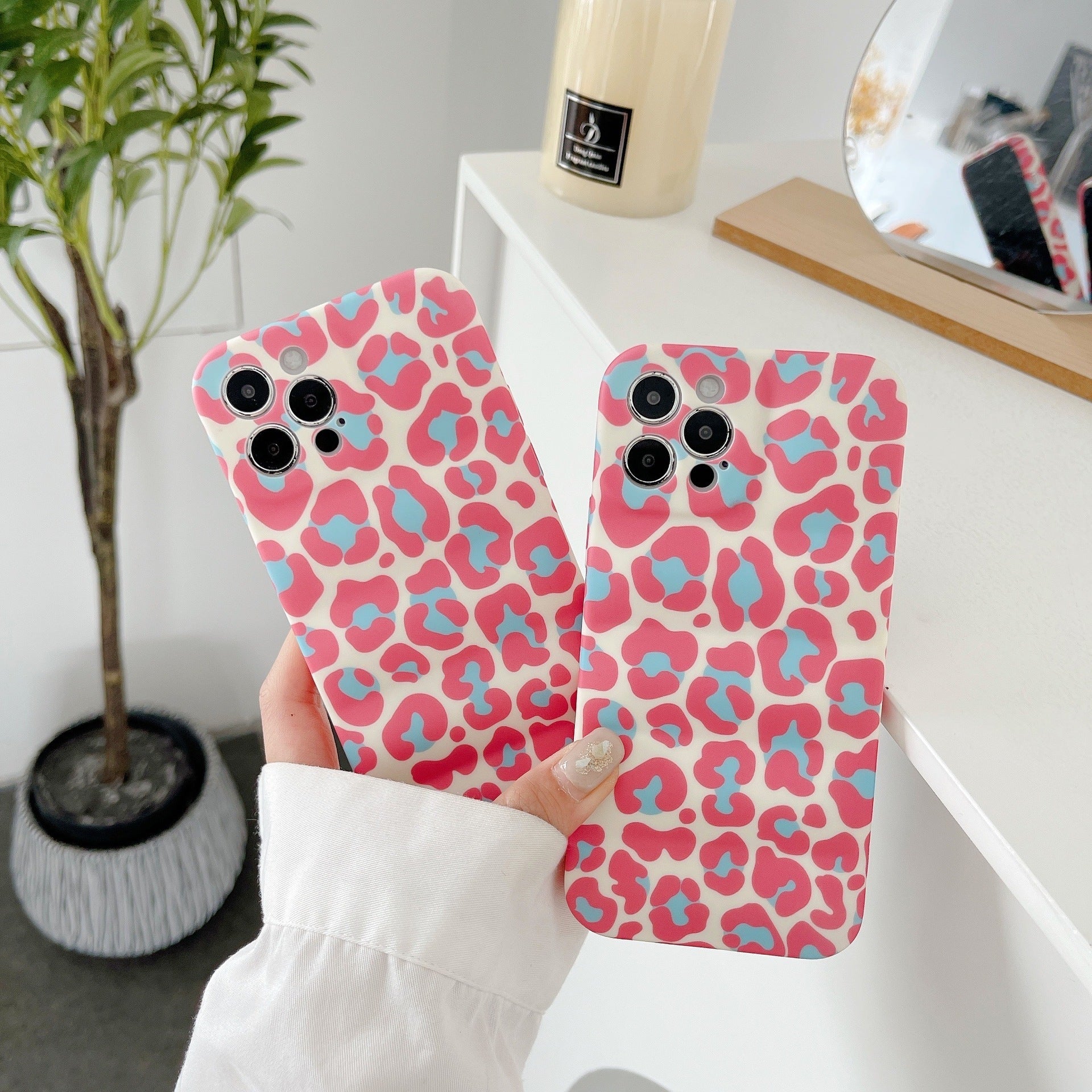 Leopard Print Airbag stoßfeste Handytasche