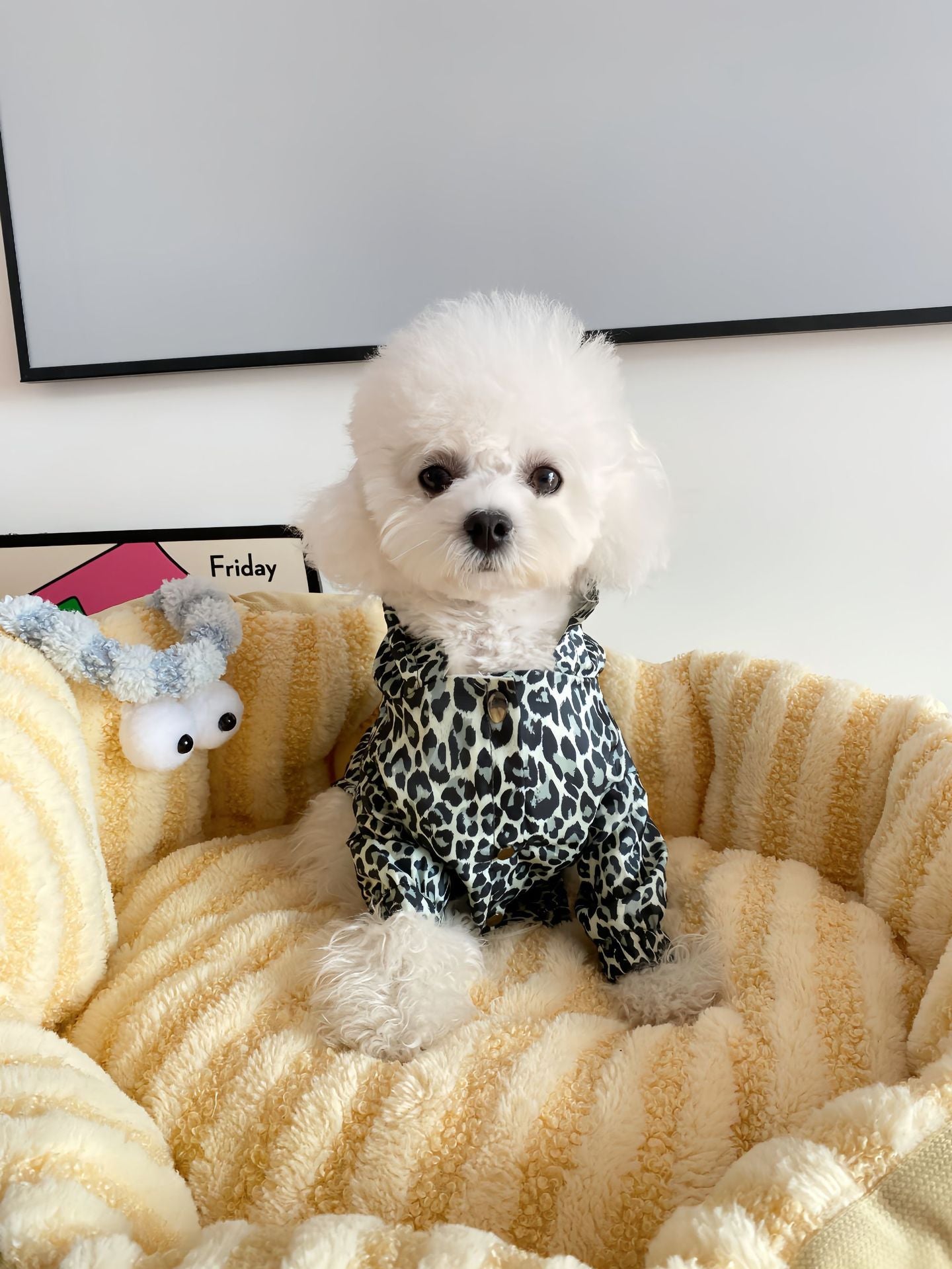 Pet Dog Coat Leopard Print Trench Coat