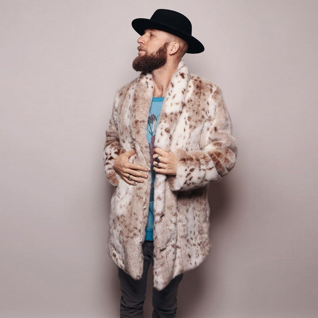 Leopard fake fur coat