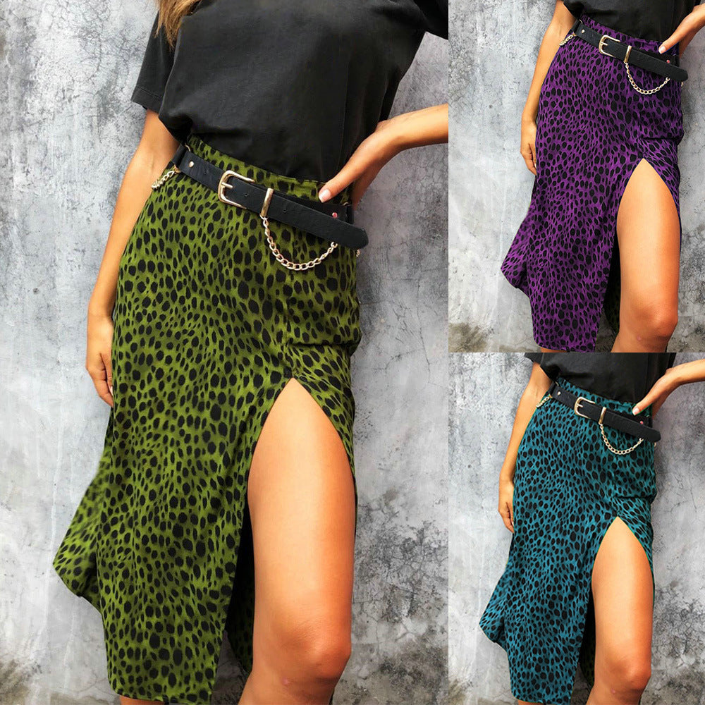 Leopard print skirt